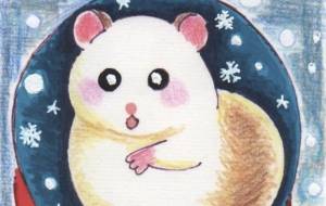 クリスマスオーナメントの中のハムスター - ♢k_edge♢