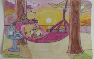 ねこまるくんハンモックでうたた寝 - 桜井大地