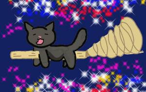 だらけ猫の夜のほうき散歩 - 宇佐山彩葉