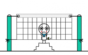 バレーボールネットから、こんにちは!ぷにちゃん - しずく