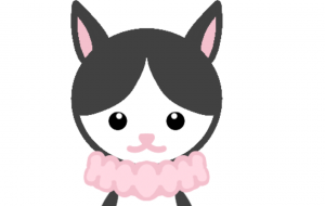 ファー黒猫ちゃん - しずく