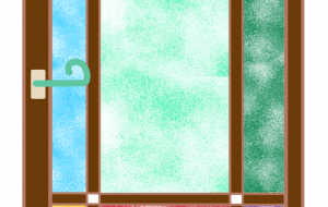 ステンドグラスの扉 - しずく