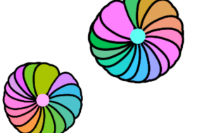 カラフルな花 - しずく