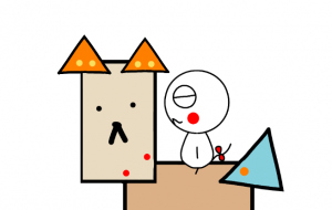 チビぷにちゃんのダンボール作品! - しずく