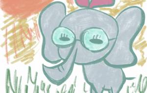 眼鏡象 - 角+