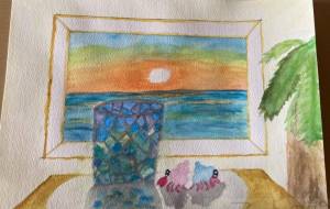 夕日のステンドグラス - 柴田 和子