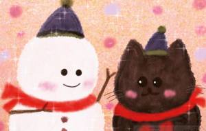 くろねこさんと雪だるまさん② - Junna
