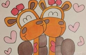 アナログイラスト きりん - ゆかたん