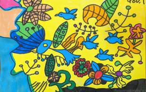 鳥の親子 - 田中郷