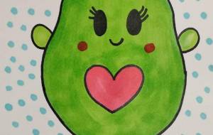 手描きイラスト アボカド - ゆかたん