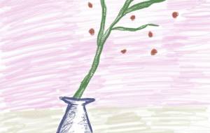 一輪挿しの絵 - 角+