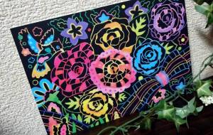 スクラッチアート 薔薇 - ゆかたん