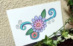 手描きイラスト 曼荼羅 ペイズリー - ゆかたん