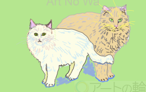 二匹のネコ - ゆふーち