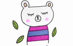 手描きイラスト くま - ゆかたん