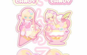 グッズ製作に使ったお気に入りゆめかわ絵 - 安岡ひろ