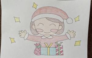 クリスマスプレゼントを喜ぶ女の子 - 恵麻