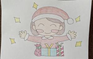 クリスマスプレゼントを喜ぶ女の子 - 恵麻 