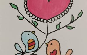 ハートの木に小鳥が止まってるよ - ゆかたん