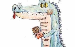 チョコ食べるワニ - 空叶論