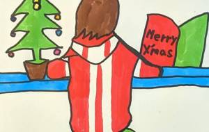 作画中のメリークリスマス - 田中郷