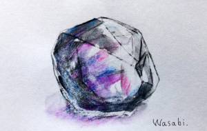 水彩の紫色の宝石 - wasabi