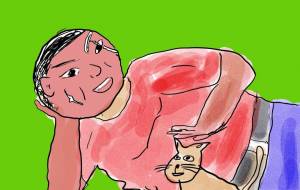 おじさんと犬 - 下平寛