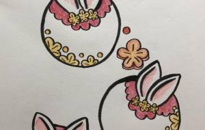 うさぎと一緒 - 絵言葉