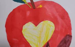 ハートにくり抜いた林檎 - 【イベント】日本メタバース協会「ディセントラランド」NFT+原画販売