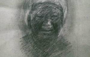 母ちゃん手拭い巻いて畑仕事 - 真鍋哲地