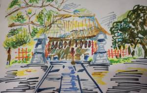 とある神社 - おかず