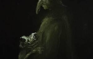 魔女とカエルチャイルド(空想写実的絵画作品) - 真鍋哲地