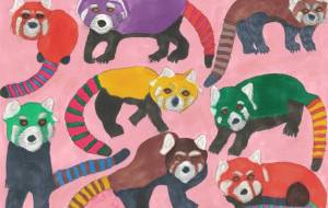レッサーパンダの群れ - 【イベント】日本メタバース協会「ディセントラランド」NFT+原画販売