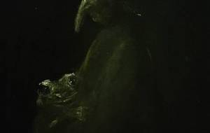 魔女とカエルチャイルド(空想的写実絵画作品 3) - 真鍋哲地 