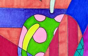 カラフルアート りんご - ゆかたん