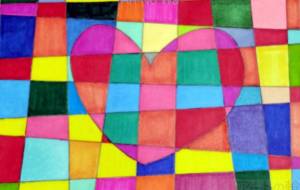 カラフルアート ハート - ゆかたん