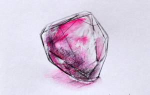 ピンクと赤の鉱石 - wasabi