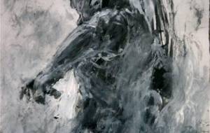 雷神、我修羅水墨ブラック - 真鍋哲地