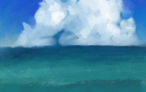 海と雲 - りんごの皮 