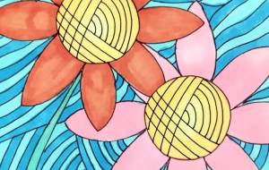 カラフルアート 花 - ゆかたん