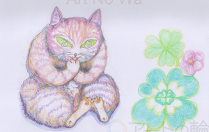 ピンクの猫 4 - ゆふーち