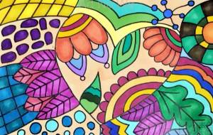 カラフル ハート 花 - ゆかたん