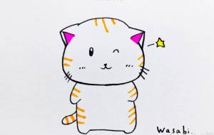 ウィンクするねこ - wasabi