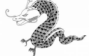煌めきの龍モノクロ - 工房はんど こじか