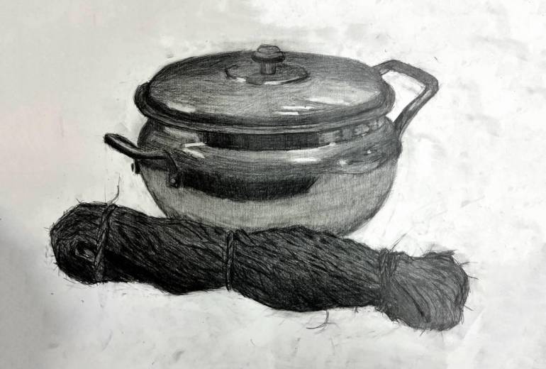 鍋と縄
