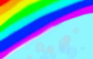 虹と色んな色のシャボン玉 - にゃんこそばこ 