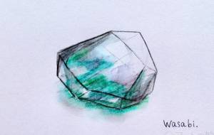 青緑色の宝石 - wasabi 