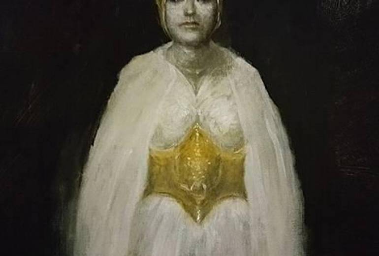 作品、女神、意地でも写実的描きたかった