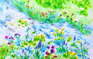 花の咲く水辺 - wasabi