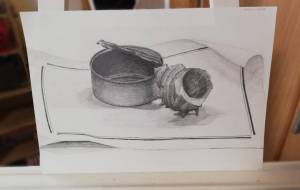 缶と貝と紙デッサン - 黄宮碧斗KOMIYA AOTO